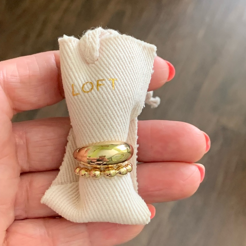 Loft beaded dome ring set size 7